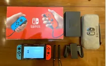 Nintendo Switch 32gb Standard Cor  Vermelho-néon, Azul-néon E Preto, Com Marcas De Uso