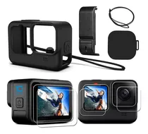 Funda Protectora De Silicona Para Gopro Hero 10 + Accesorios