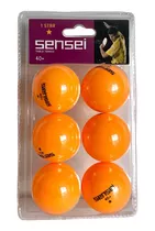 Set 6 Pelotas Ping Pong 1 Estrella Sensei - Tenis De Mesa