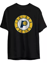 Remera Basket Nba Indiana Pacers Negra Logo Alternativo