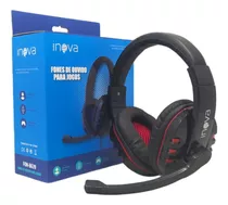 Headset Gamer Com Fio Inova Fon8939 Cor Preto