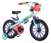 Bicicleta Nathor Aro 16 Infantil Disney Ariel Com Rodinha