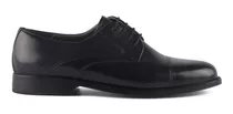 Zapato Vestir Derby Negro Horma Ancha Cuero Hombre 101019 3