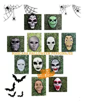 Mascaras Halloween Día Muertos Rostro Terror Mayoreo 10pz