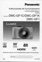 Manual Camara Panasonic Lumix  Dmc-gf1c - Dmc-gf1k - Dmc-gf1