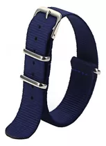 Pulseira De Nylon Work Compatível Com Timex Weekender T2n654 Cor Azul-escuro