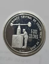 Moneda Conmemorativa La Presa 5000 Mil Colones Costa Rica 