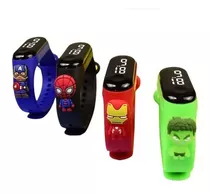 Relógio Digital Led Infantil Resistente A Agua Pulseira Top Cor Da Caixa Pulseira Verde Hulk