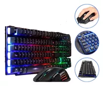 Kit Gamer Rgb Semi Mecanico: Mouse E Teclado Multimidia