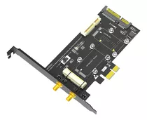 Adaptador Combo Pcie Para Pci-e 1x 2 Em 1 E Adaptador Msata