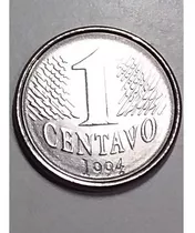   1 X Brasil  1 Centavo Real  Aço 1994