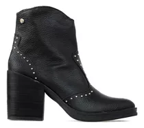 Botas Texanas De Cuero Con Tachas De Mujer Roco Heyas