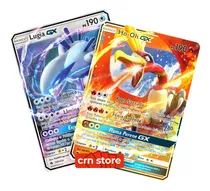 Kit Carta Pokémon Lendários Ho-oh Gx E Lugia Gx