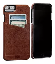 Estuche Cuero iPhone 7 iPhone 8 Snap On Marrón Cognac Dimm