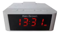 Radio Reloj Despertador Ken Brown Dx-595 Usb Fm Aux Color Blanco