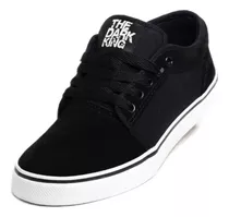 Zapatilla Ancha Skater Lona California Negra The Dark King