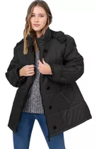 Campera Negra Talles Grandes Mujer Abrigada Impermeable 