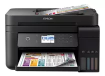 Impresora A Color  Multifunción Epson Ecotank L6171 Con Wifi Negra 110v