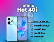Celular Infinix Hot 40i 256+8gb 4g Lte 50mp 2x1 200$   