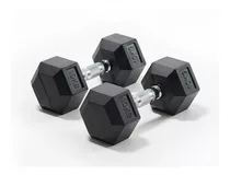 Mancuernas Hexagonales 10 Kg Pesas Dumbells Par Gym Crossfit