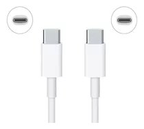 Cable Usb Tipo C A C Carga Rapida Qc 5.0 Datos 1m Macbook Color Blanco