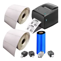 Kit 2 Rolo Etiqueta 90x40 1 Ribbon Cera Argox 214 Elgin L42