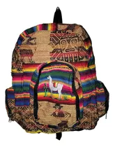 Mochila De Aguayo Andino, Artesanal - Barro Cocido