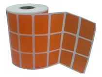 6,250 Etiquetas Térmica 31x17x3 Laranja Colunas Zebra