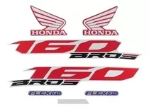 Kit Adesivo Jogo Faixa Moto Honda Bros 160 2017 Vermelha