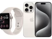 iPhone 15 Pro Max Branco Apple Watch Se 2a Geração Estelar