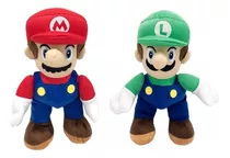 Mario Bros Luigi 2 Pelúcias Articulada Personagem Video Game