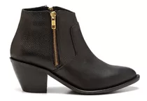 Bota Texana Gravagna Con Cierre Negro Lateral Para Mujer