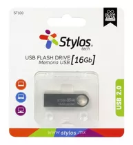 Kit 10 Memoria Usb Stylos St100 16gb 2.0 Metalico