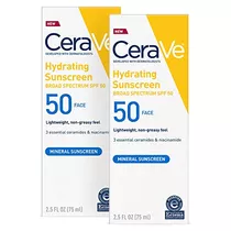 Cerave Spf 50´ 25 Oz (pack De 2) De Cara De Sol Hidratante P