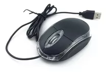 Mouse Optico Usb Com Fio Para Pc Led Pequeno