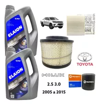 Kit Service 3 Filtros Hilux 2.5/3.0 + 8l Aceite Elaion F30