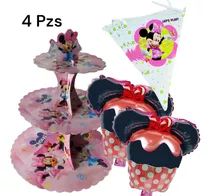 Base Ponquesito Cupcake Cartón Minnie Minie Mini Mouse Micke