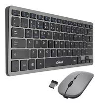 Teclado Mouse Sem Fio Bluetooth Recarregável Dell Mac Samsun Cor Do Teclado Preto