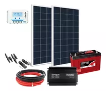 Kit Energia Solar Off Grid 310w Inversor 220v Bateria 115ah