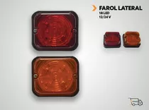 Farol Lateral Cuadrado 18 Led Camión/trailer 12/24 V 