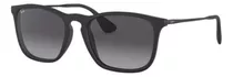 Lente Solar Ray-ban Chris Lente Cuadrado Unisex Color De La Lente Gris Color Del Armazón Negro Diseño Degradada