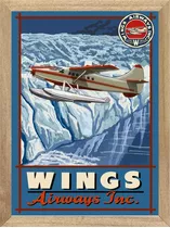 Aviones  Wings  Airways, Cuadro, Poster, Publicidad.    P694