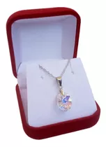 Cadena Mujer Plata 925 Cristal Swarovski Óvalo Tornasol