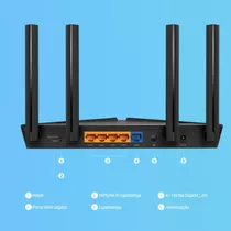 Roteador Tp-link Roteador Wireless Tp-link Archer Ax23 Wi-fi 6 Gigabite Dual Preto 110v/220v