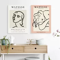 Set Cuadros Matisse Femenino Minimalista Moderno Abstractos