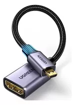 Adaptador Micro Hdmi A Hdmi 4k 60hz Dolby Trenzado Ugreen