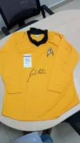Camisa Star Trek Com Autógrafo Certificado William Shatner 