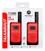 Rádio Comunicador Motorola Talkabout 25km T110br Vermelho