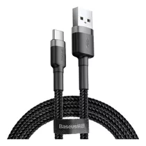 Cable Usb A Tipo-c 3a 1m Gris Negro Baseus