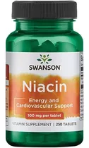 Niacin Niacina 250 Tabs 100mg Swanson Usa